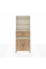 Arges Dolap 5 Raflı Tek Çekmeceli 2 Kapaklı 88x30x221 Aytaşı-Çam