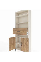 Arges Dolap 5 Raflı Tek Çekmeceli 2 Kapaklı 88x30x221 Aytaşı-Çam