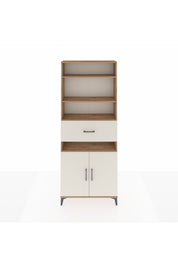 Arges Dolap 5 Raflı Tek Çekmeceli 2 Kapaklı 88x30x221 Çam-Aytaşı