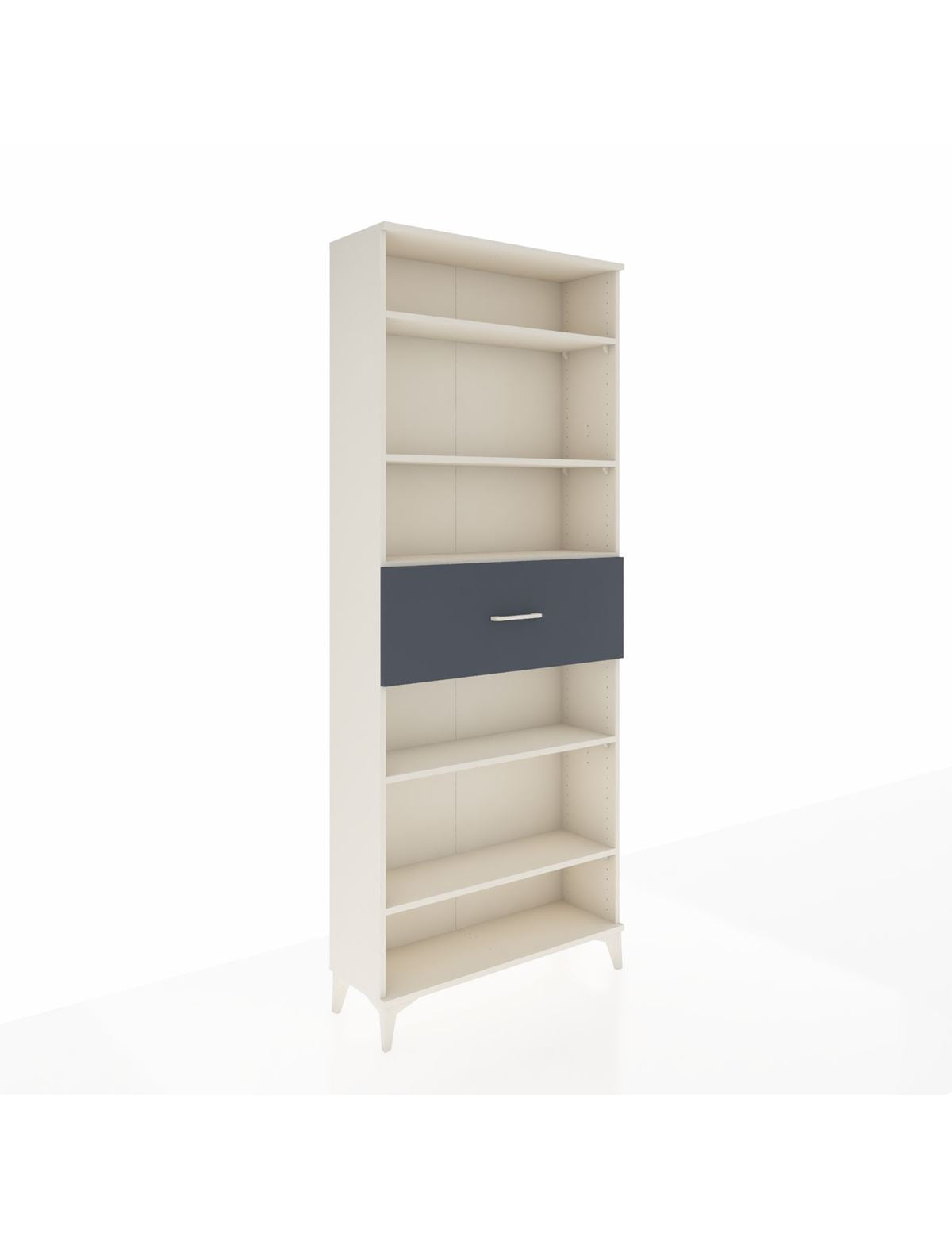 Arges Dolap 5 Raflı Tek Çekmeceli 88x30x221 Aytaşı-Antrasit