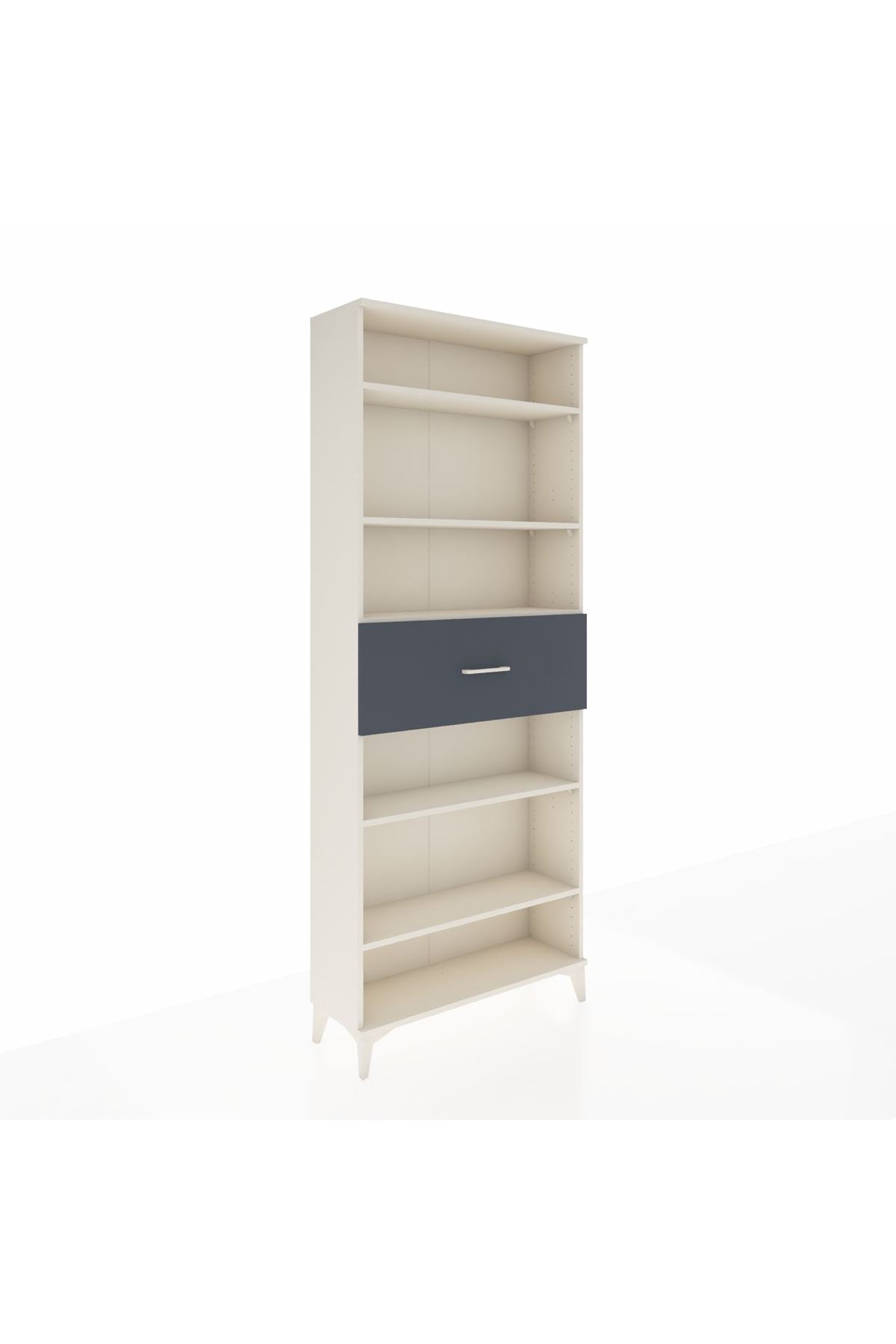 Arges Dolap 5 Raflı Tek Çekmeceli 88x30x221 Aytaşı-Antrasit