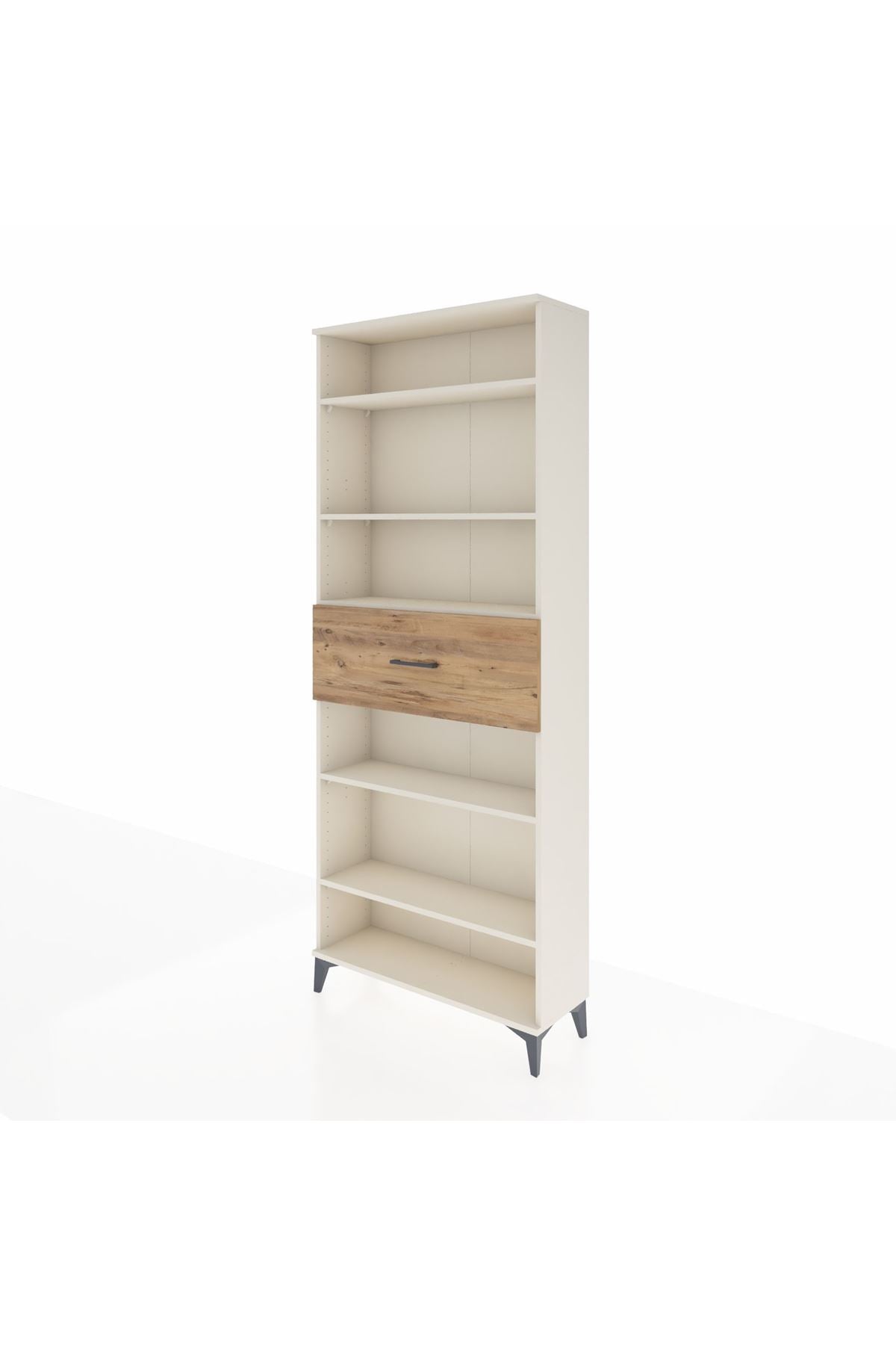 Arges Dolap 5 Raflı Tek Çekmeceli 88x30x221 Aytaşı-Çam