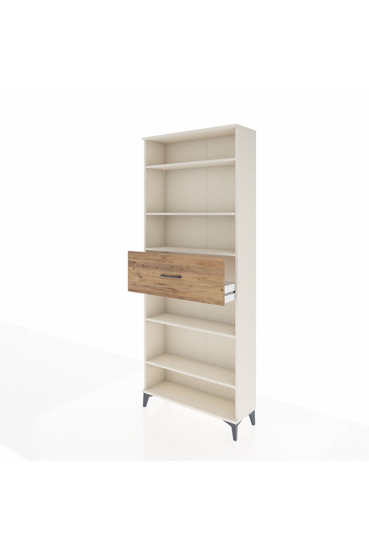 Arges Dolap 5 Raflı Tek Çekmeceli 88x30x221 Aytaşı-Çam