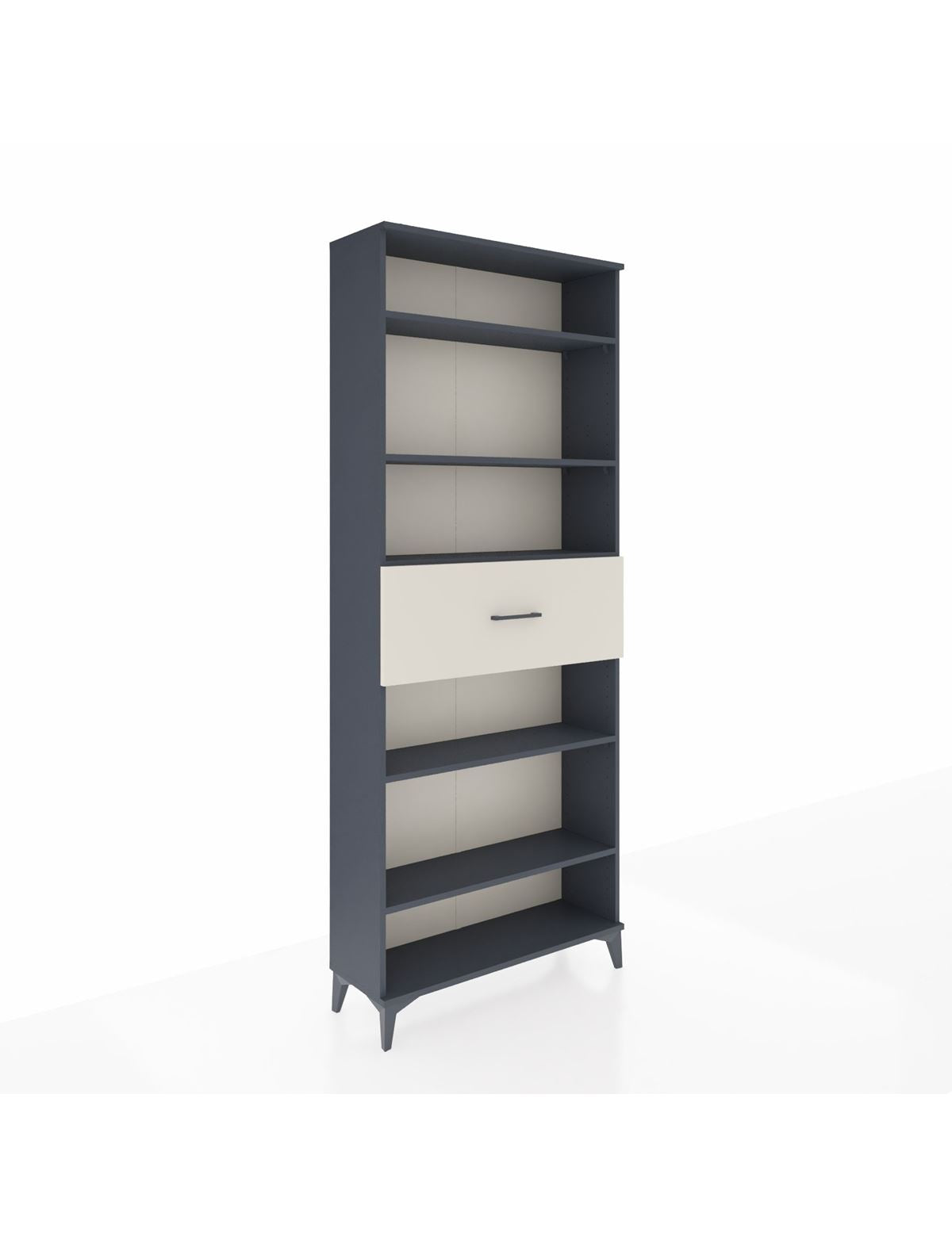 Arges Dolap 5 Raflı Tek Çekmeceli 88x30x221 Antrasit-Aytaşı