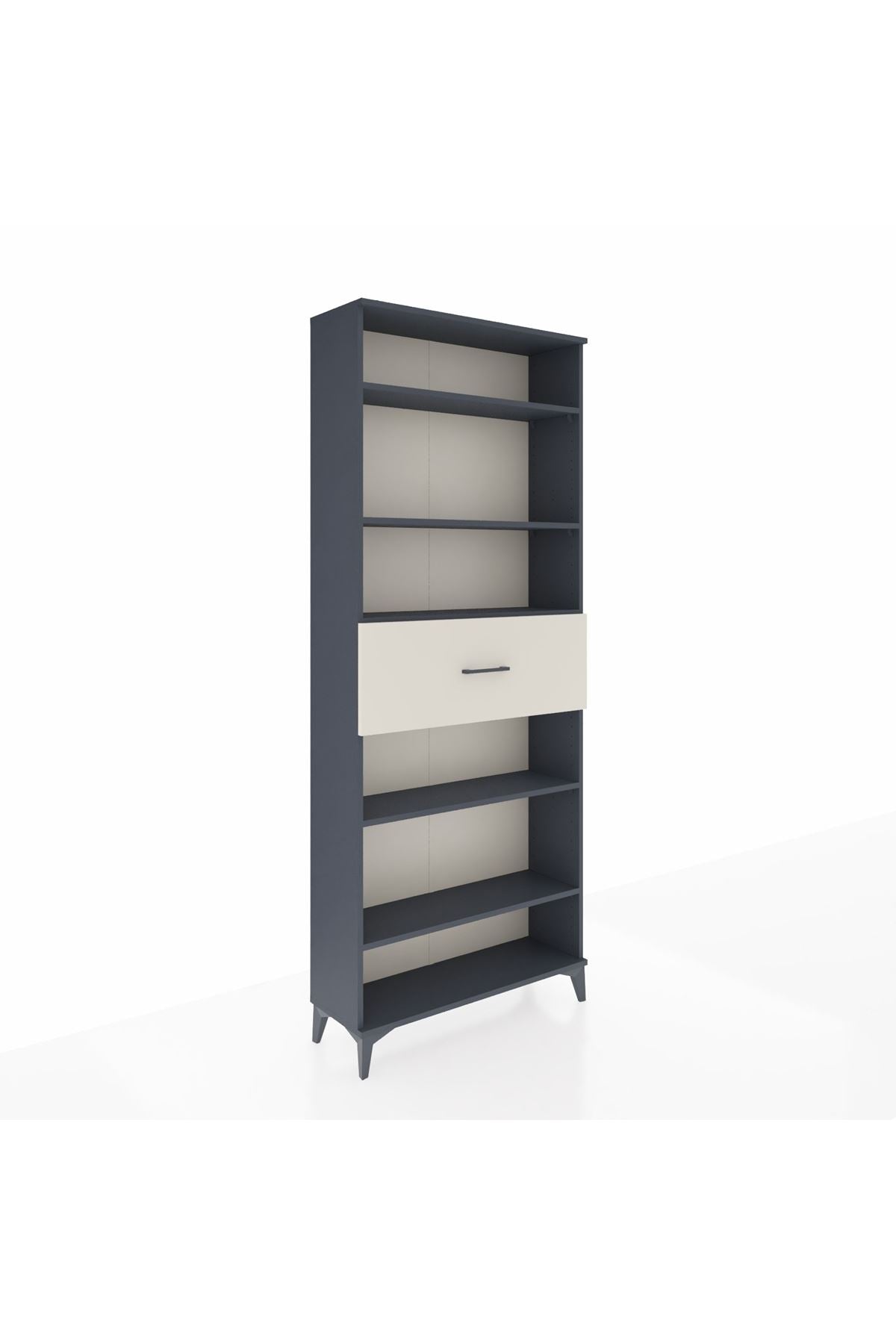 Arges Dolap 5 Raflı Tek Çekmeceli 88x30x221 Antrasit-Aytaşı