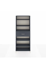 Arges Dolap 5 Raflı Tek Çekmeceli 88x30x221 Antrasit-Antrasit