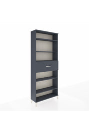 Arges Dolap 5 Raflı Tek Çekmeceli 88x30x221 Antrasit-Antrasit