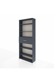 Arges Dolap 5 Raflı Tek Çekmeceli 88x30x221 Antrasit-Antrasit