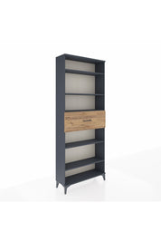 Arges Dolap 5 Raflı Tek Çekmeceli 88x30x221 Antrasit-Çam