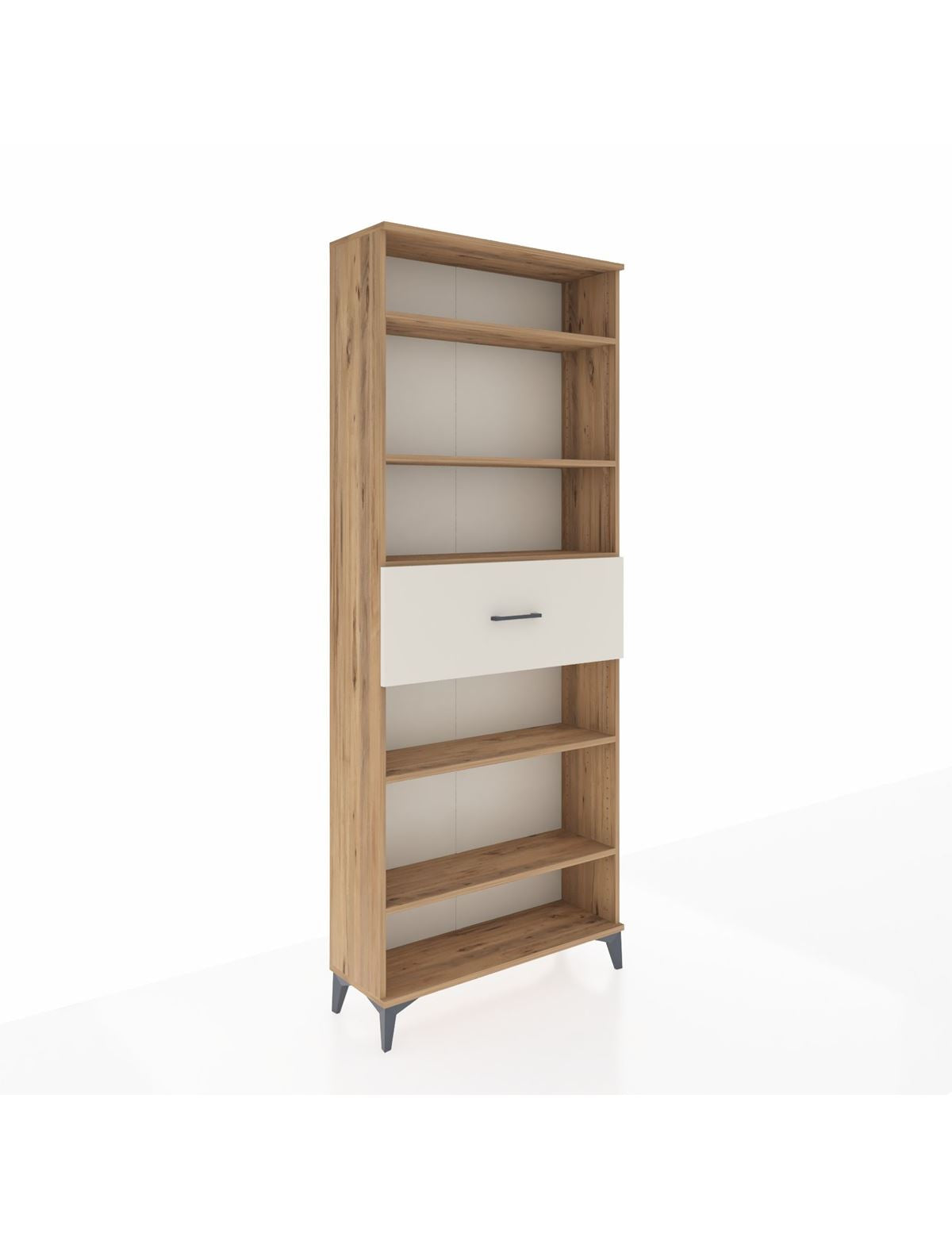 Arges Dolap 5 Raflı Tek Çekmeceli 88x30x221 Çam-Aytaşı