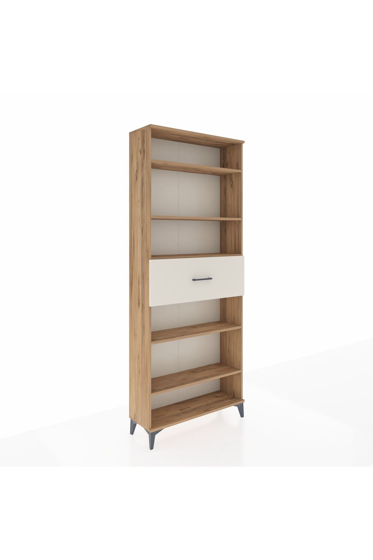 Arges Dolap 5 Raflı Tek Çekmeceli 88x30x221 Çam-Aytaşı