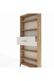 Arges Dolap 5 Raflı Tek Çekmeceli 88x30x221 Çam-Aytaşı