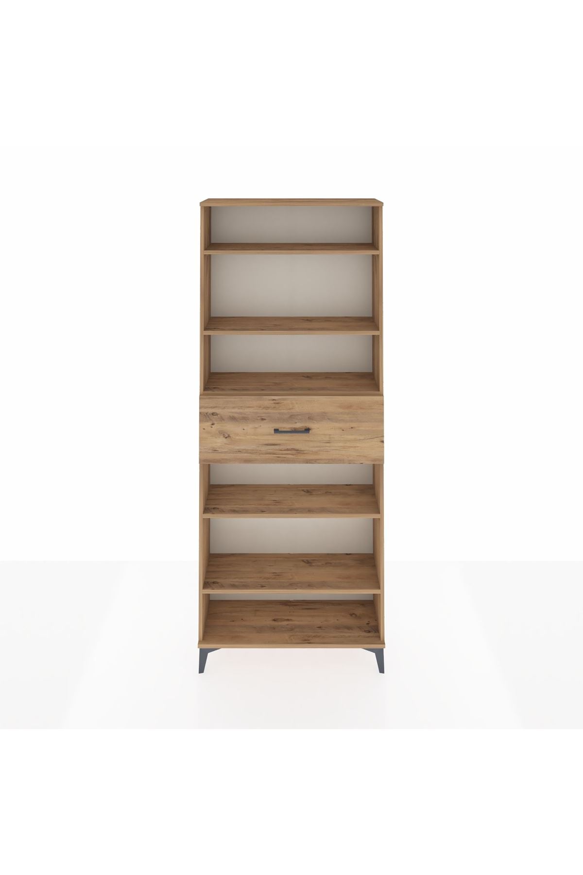 Arges Dolap 5 Raflı Tek Çekmeceli 88x30x221 Çam-Çam