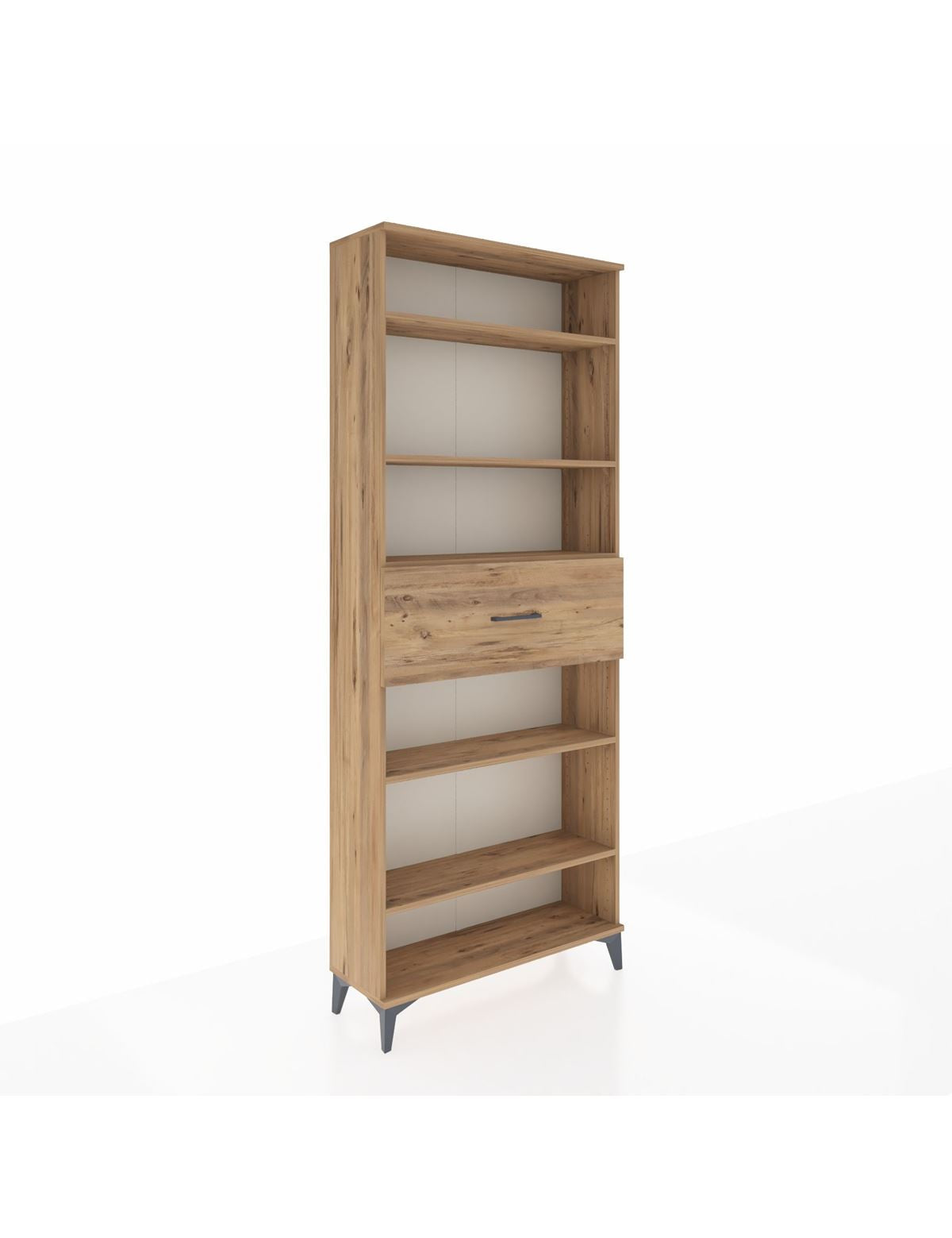 Arges Dolap 5 Raflı Tek Çekmeceli 88x30x221 Çam-Çam