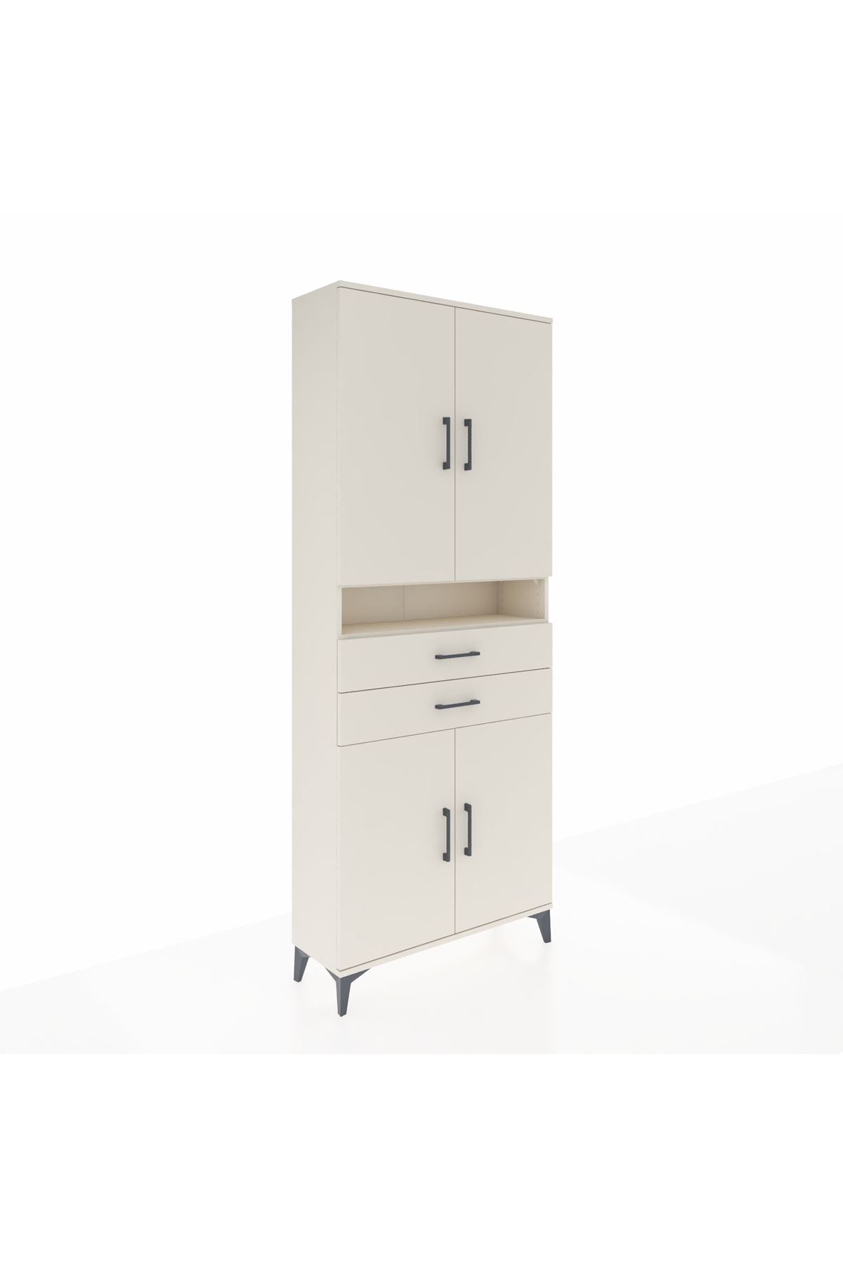 Arges Dolap 5 Raflı 2 Çekmeceli 4 Kapaklı 88x30x221 Aytaşı-Aytaşı