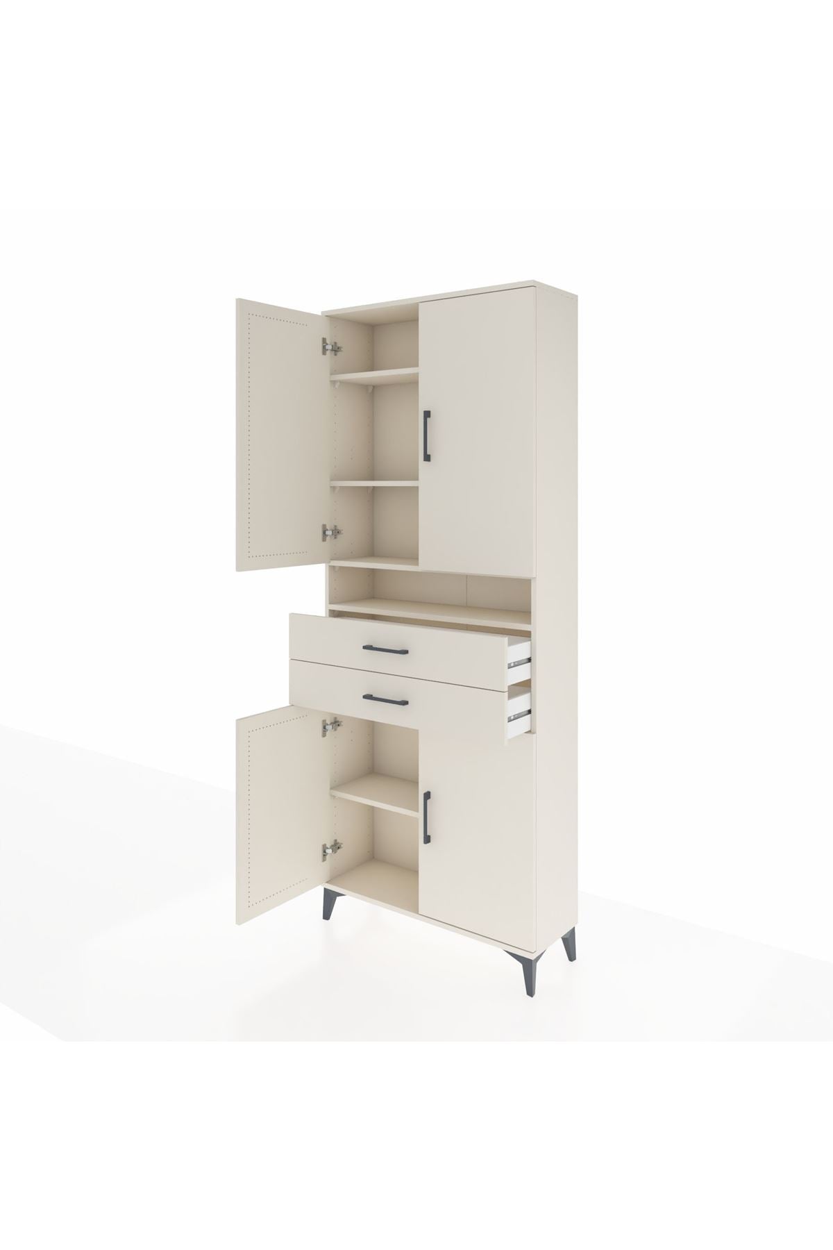 Arges Dolap 5 Raflı 2 Çekmeceli 4 Kapaklı 88x30x221 Aytaşı-Aytaşı