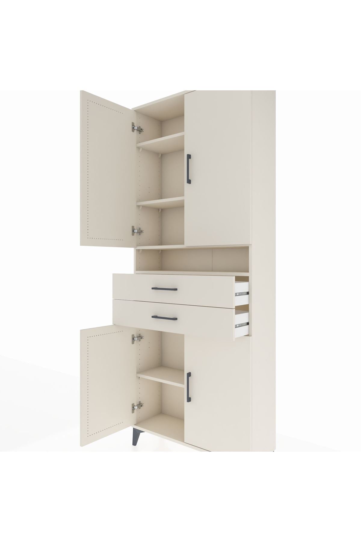 Arges Dolap 5 Raflı 2 Çekmeceli 4 Kapaklı 88x30x221 Aytaşı-Aytaşı