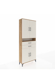 Arges Dolap 5 Raflı 2 Çekmeceli 4 Kapaklı 88x30x221 Çam-Aytaşı