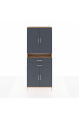 Arges Dolap 5 Raflı 2 Çekmeceli 4 Kapaklı 88x30x221