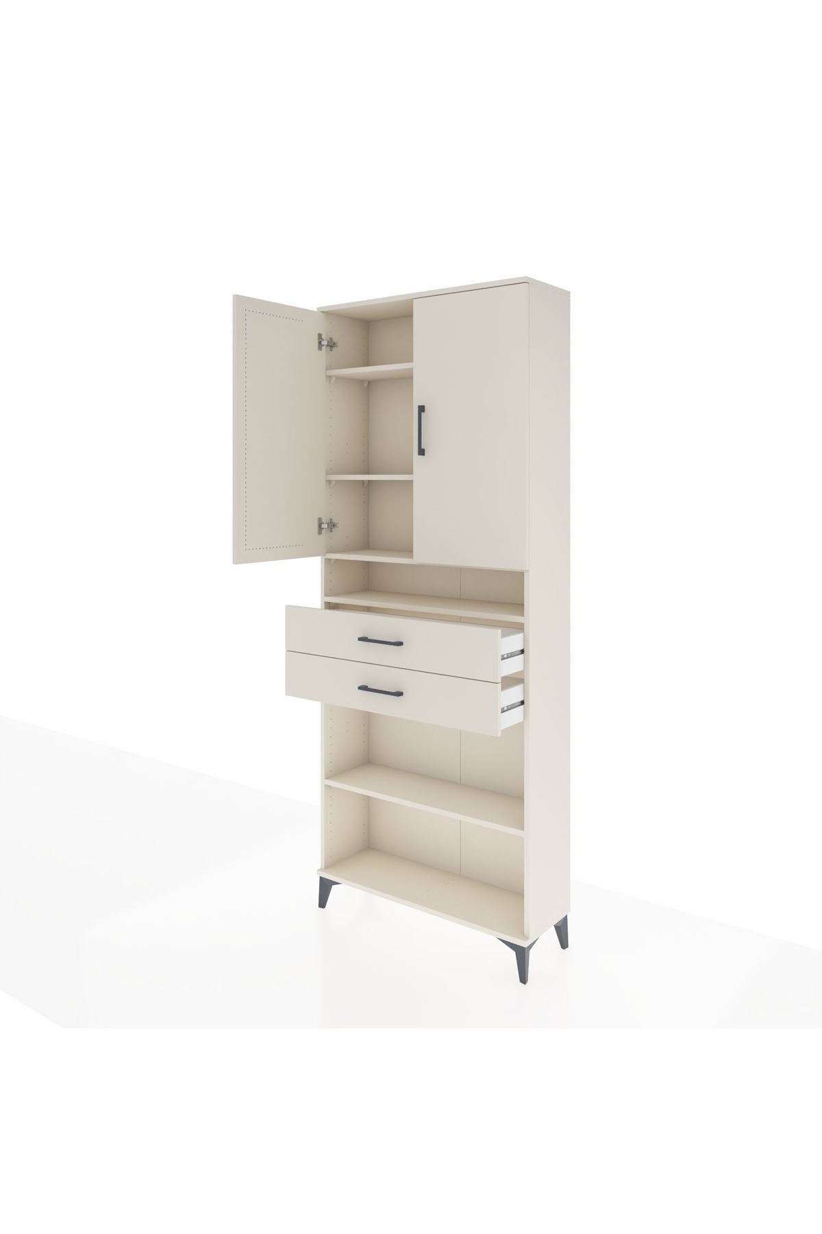 Arges Dolap 5 Raflı 2 Çekmeceli 2 Kapaklı 88x30x221 Aytaşı-Aytaşı