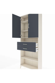 Arges Dolap 5 Raflı 2 Çekmeceli 2 Kapaklı 88x30x221 Aytaşı-Antrasit