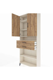 Arges Dolap 5 Raflı 2 Çekmeceli 2 Kapaklı 88x30x221 Aytaşı-Çam