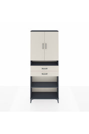 Arges Dolap 5 Raflı 2 Çekmeceli 2 Kapaklı 88x30x221 Antrasit-Aytaşı