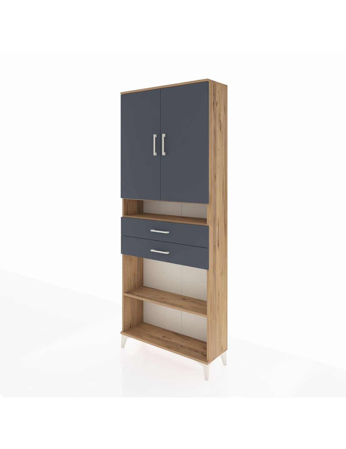 Arges Dolap 5 Raflı 2 Çekmeceli 2 Kapaklı 88x30x221 - S30M187V8A
