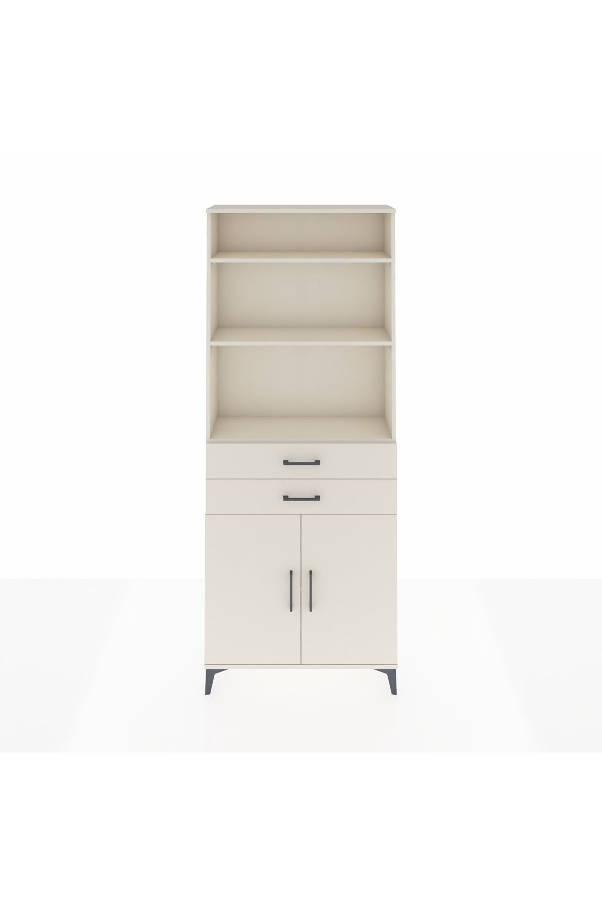 Arges Dolap 4 Raflı 2 Çekmeceli 2 Kapaklı 88x30x221 Aytaşı-Aytaşı