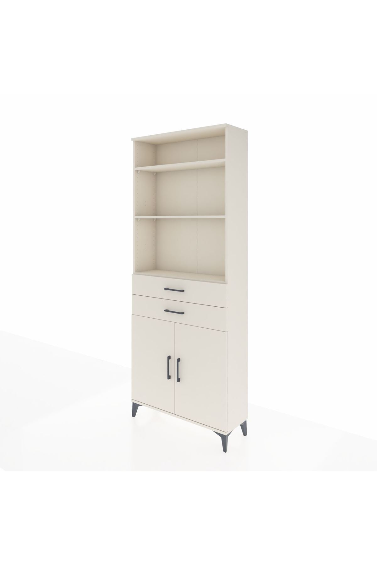 Arges Dolap 4 Raflı 2 Çekmeceli 2 Kapaklı 88x30x221 Aytaşı-Aytaşı