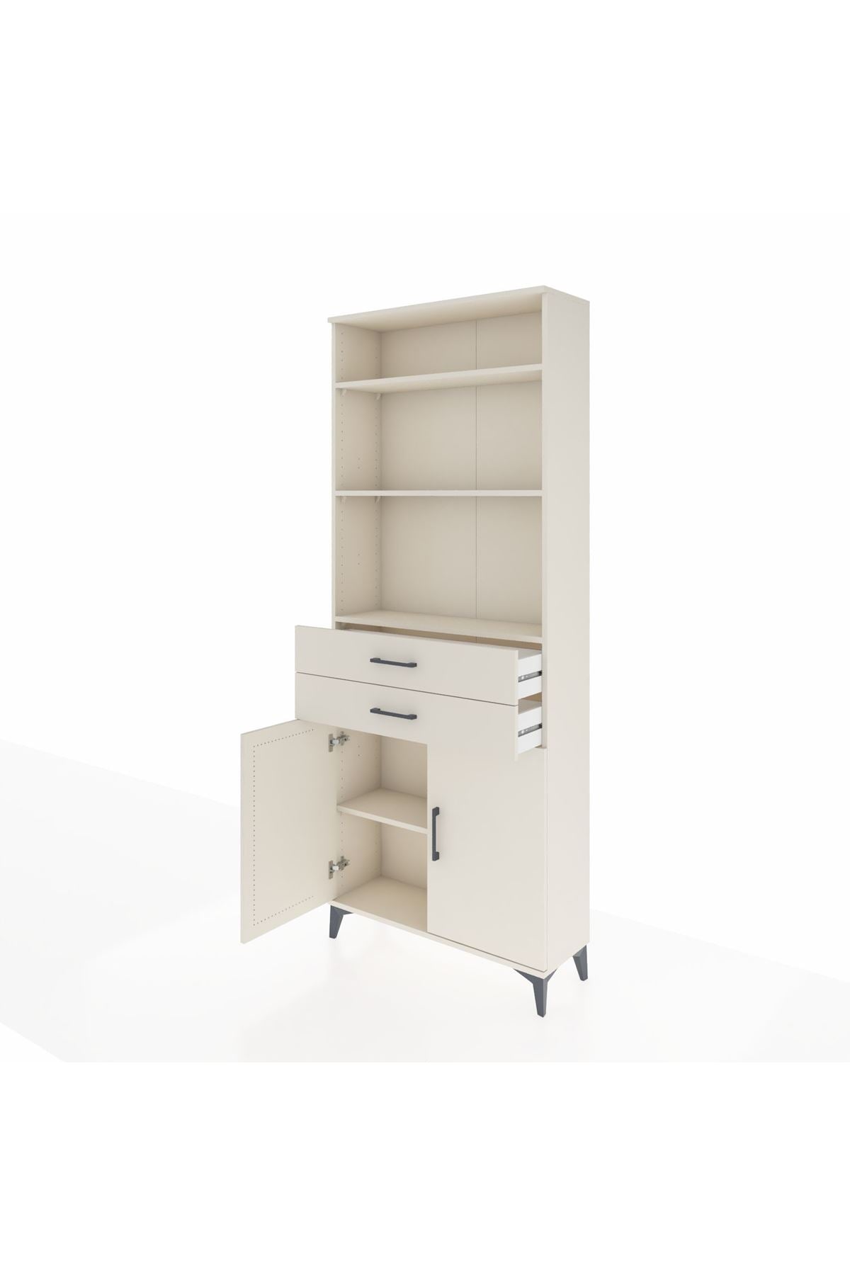 Arges Dolap 4 Raflı 2 Çekmeceli 2 Kapaklı 88x30x221 Aytaşı-Aytaşı