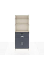 Arges Dolap 4 Raflı 2 Çekmeceli 2 Kapaklı 88x30x221 Aytaşı-Antrasit