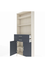 Arges Dolap 4 Raflı 2 Çekmeceli 2 Kapaklı 88x30x221 Aytaşı-Antrasit