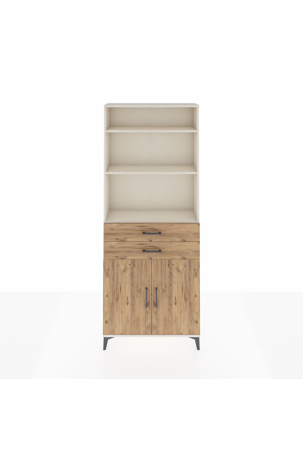 Arges Dolap 4 Raflı 2 Çekmeceli 2 Kapaklı 88x30x221 Aytaşı-Çam