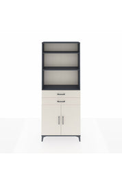 Arges Dolap 4 Raflı 2 Çekmeceli 2 Kapaklı 88x30x221 Antrasit-Aytaşı