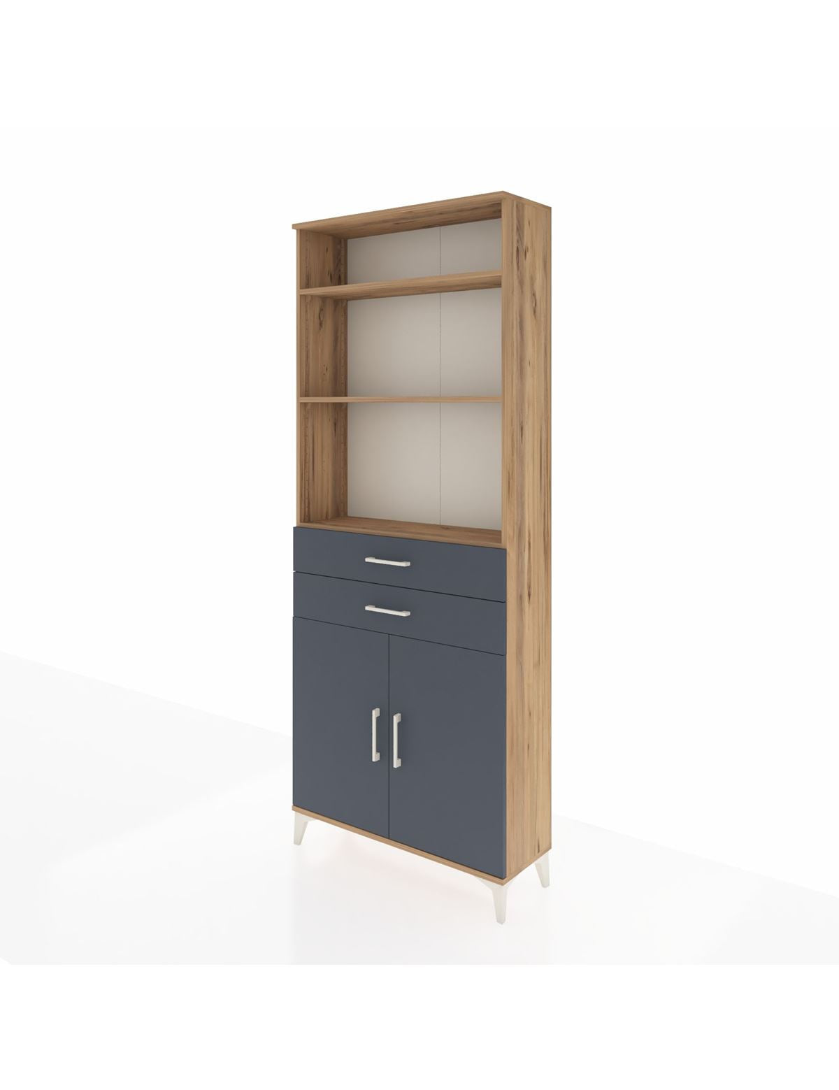 Arges Dolap 4 Raflı 2 Çekmeceli 2 Kapaklı 88x30x221 - S30M188V8A