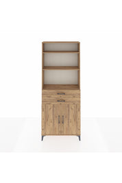 Arges Dolap 4 Raflı 2 Çekmeceli 2 Kapaklı 88x30x221 Çam-Çam