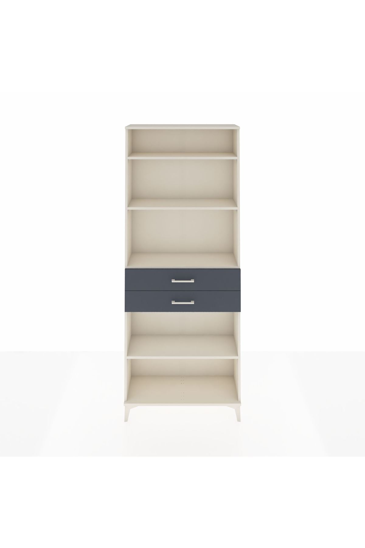 Arges Dolap 4 Raflı 2 Çekmeceli 88x30x221 Aytaşı-Antrasit