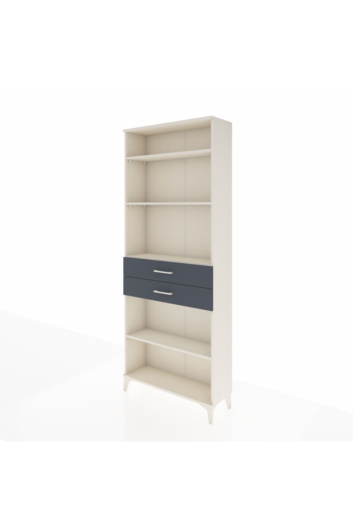 Arges Dolap 4 Raflı 2 Çekmeceli 88x30x221 Aytaşı-Antrasit