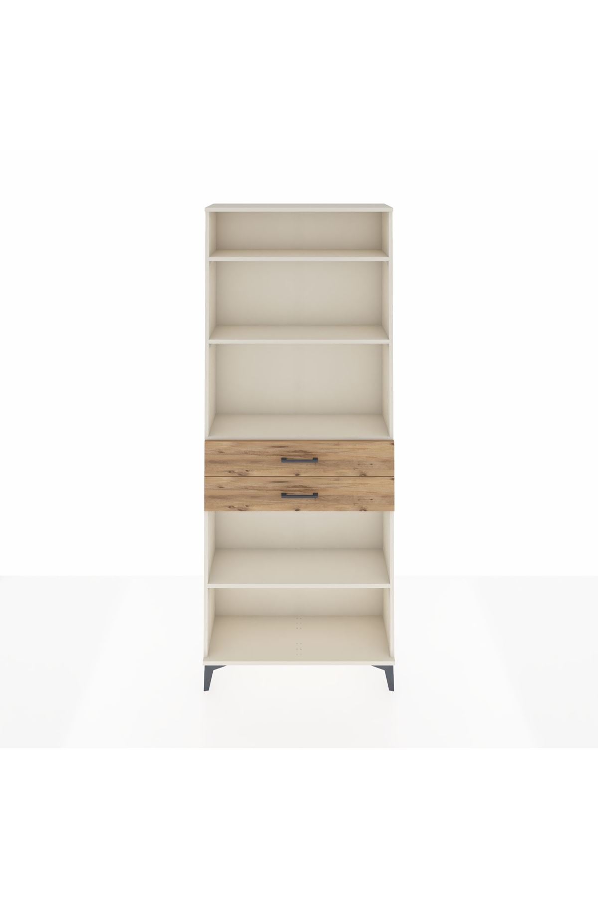 Arges Dolap 4 Raflı 2 Çekmeceli 88x30x221 Aytaşı-Çam