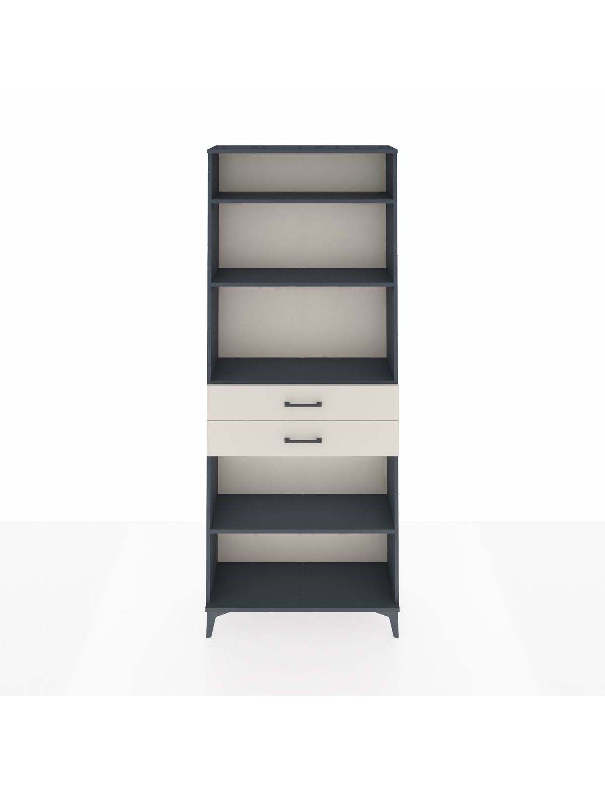 Arges Dolap 4 Raflı 2 Çekmeceli 88x30x221 Antrasit-Aytaşı