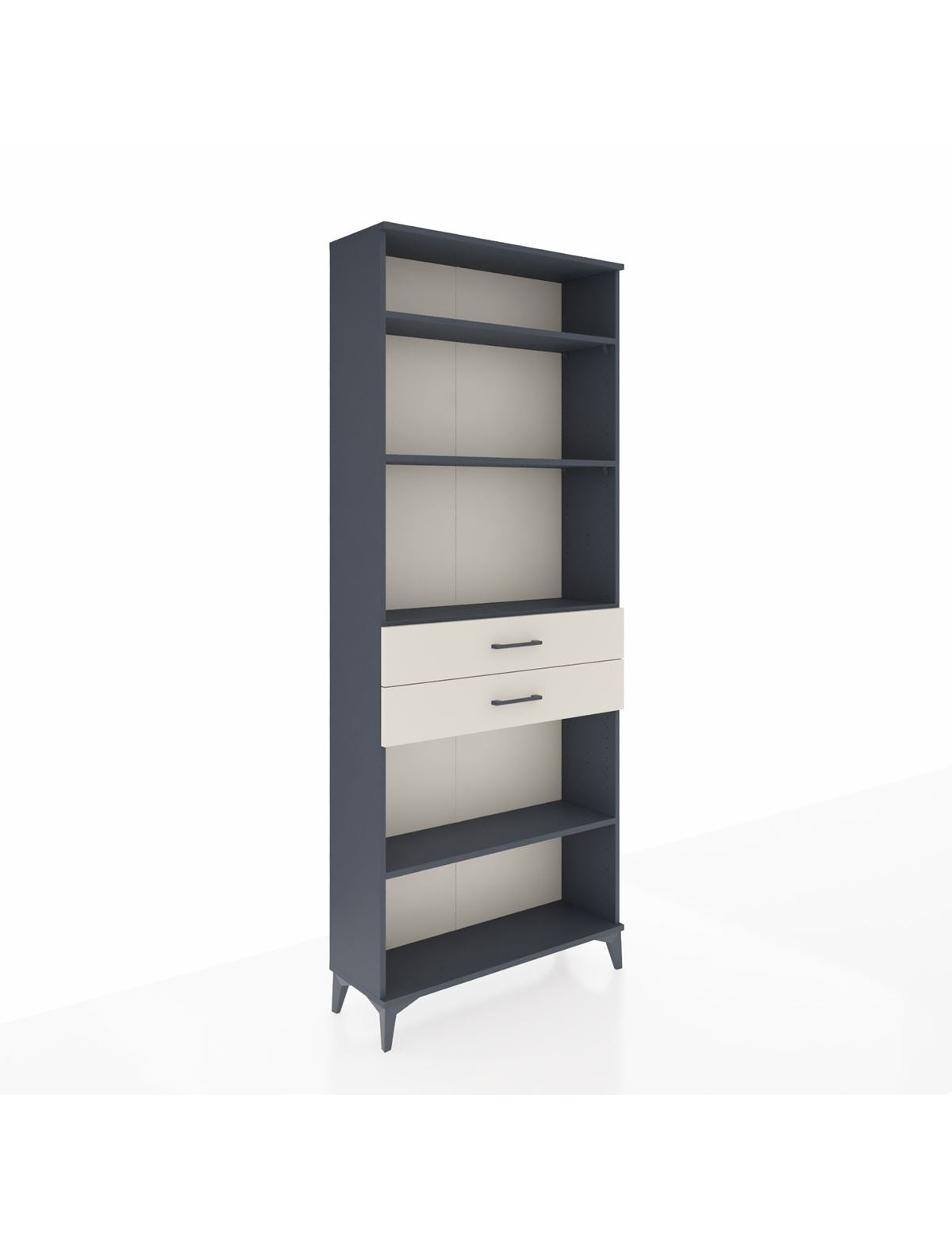 Arges Dolap 4 Raflı 2 Çekmeceli 88x30x221 Antrasit-Aytaşı