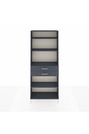 Arges Dolap 4 Raflı 2 Çekmeceli 88x30x221 Antrasit-Antrasit