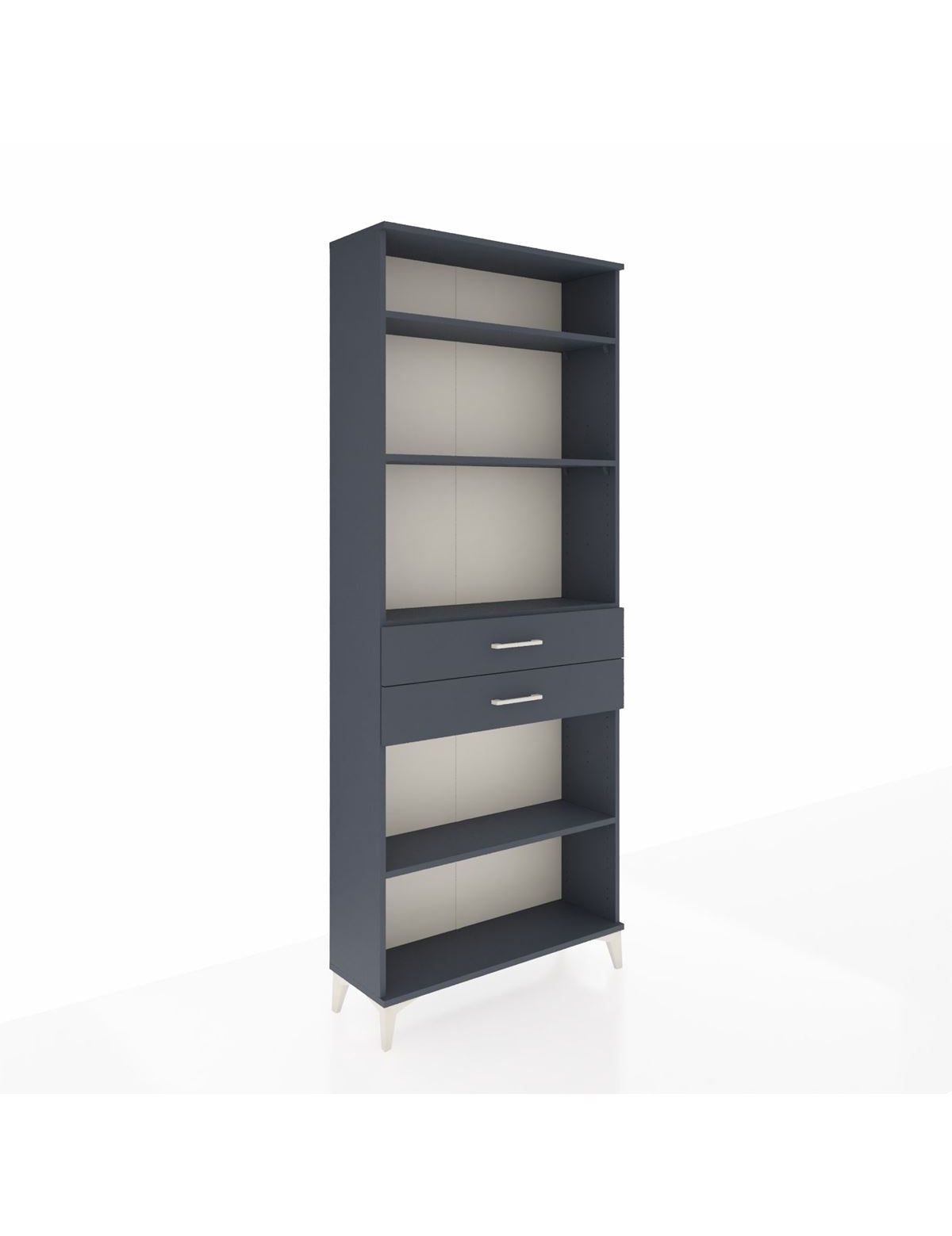 Arges Dolap 4 Raflı 2 Çekmeceli 88x30x221 Antrasit-Antrasit