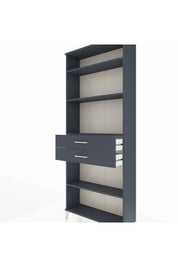 Arges Dolap 4 Raflı 2 Çekmeceli 88x30x221 Antrasit-Antrasit