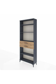 Arges Dolap 4 Raflı 2 Çekmeceli 88x30x221 Antrasit-Çam