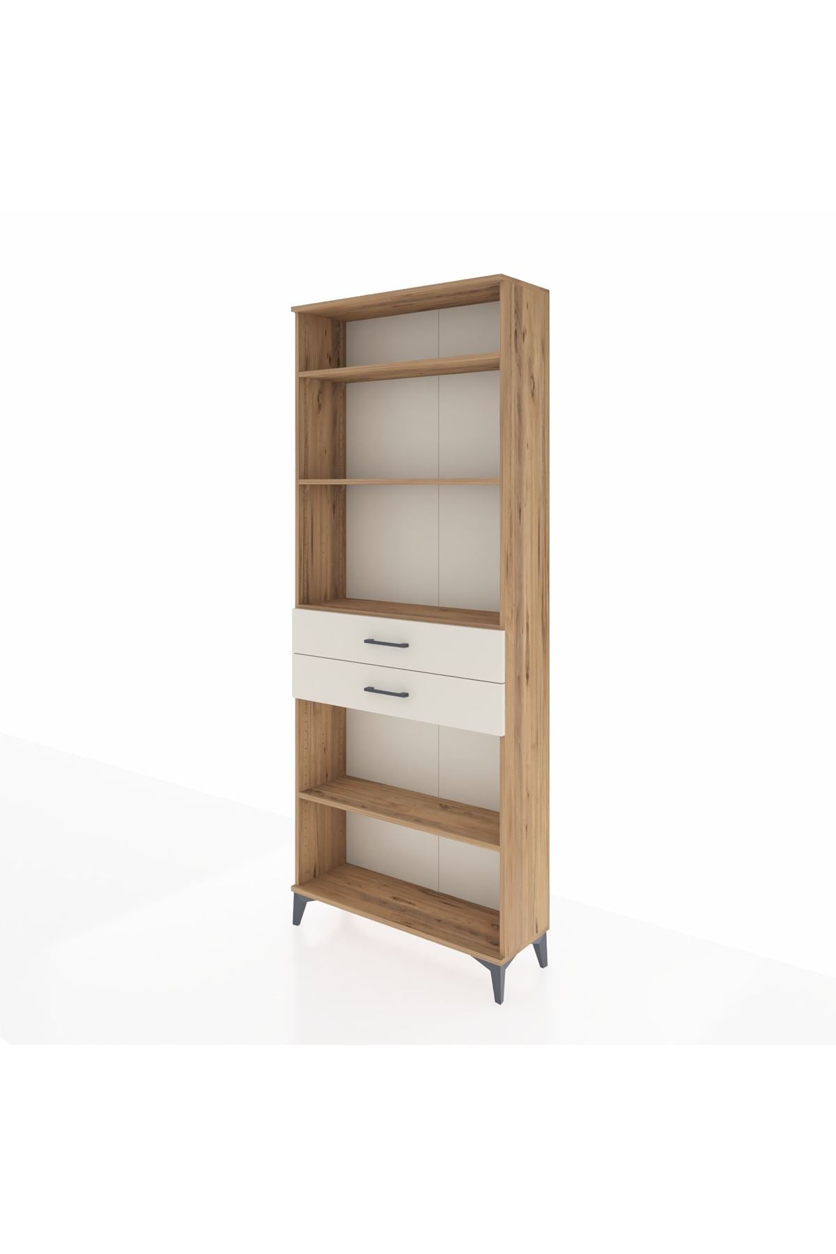 Arges Dolap 4 Raflı 2 Çekmeceli 88x30x221 Çam-Aytaşı