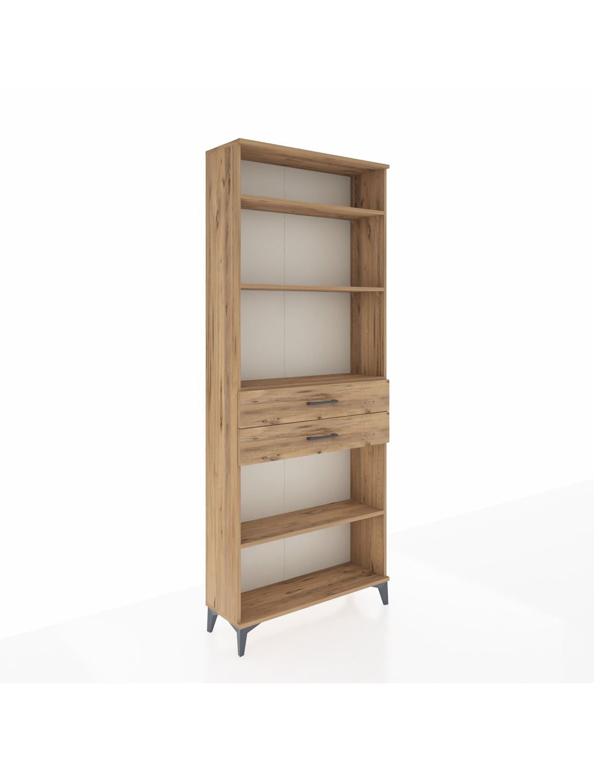 Arges Dolap 4 Raflı 2 Çekmeceli 88x30x221 Çam-Çam