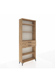 Arges Dolap 4 Raflı 2 Çekmeceli 88x30x221 Çam-Çam