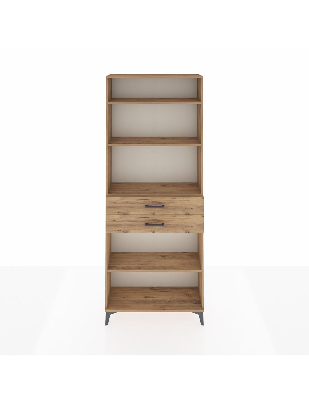 Arges Dolap 4 Raflı 2 Çekmeceli 88x30x221 Çam-Çam